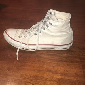 White, High top Converse