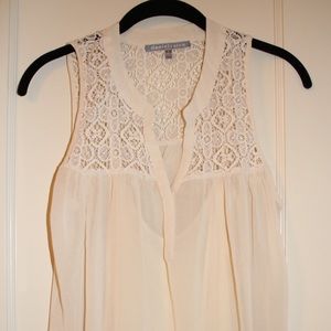 Very nice tank blouse with a lace top!