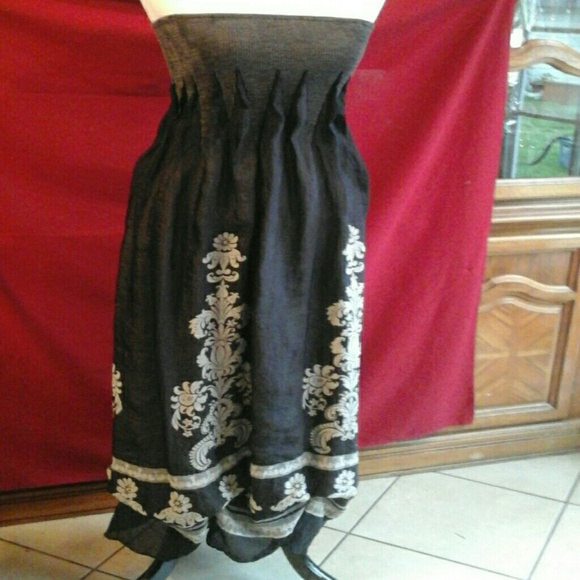 Lapis Black/White Dress