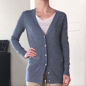 Banana Republic Light Blue Merino Wool Cardigan