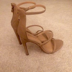 Triple Strap Nude Heels