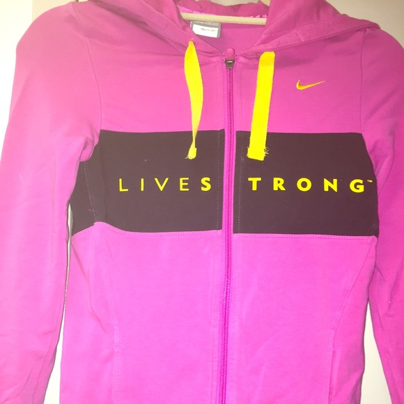 Nike Livestrong zip up jacket pink