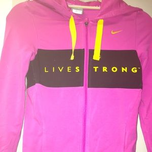 Nike Livestrong zip up jacket pink