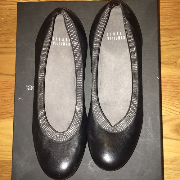 Stuart Weitzman Black Ballet Flats