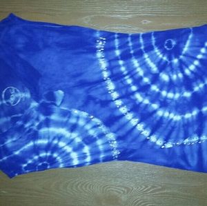 Tye died blue top