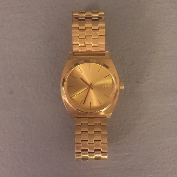 Gold Nixon Minimal 100m Stainless Steel Watch