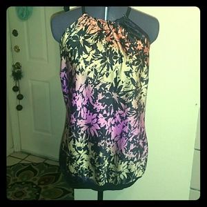 Summer Palm Halter Top