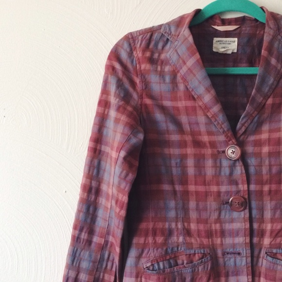 Plaid American Eagle Blazer