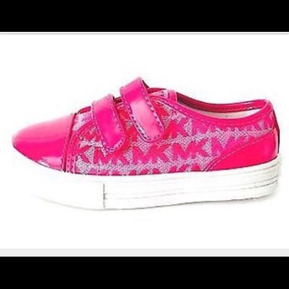 Toddler 8c - MK Logo Pink Velcro Shoes