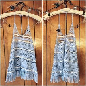 Baby Blue Crochet Top