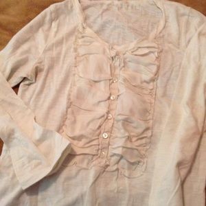 Jcrew cream 3/4 sleeve top