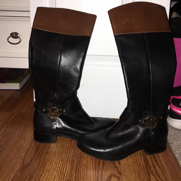 Michael kors black/brown boots