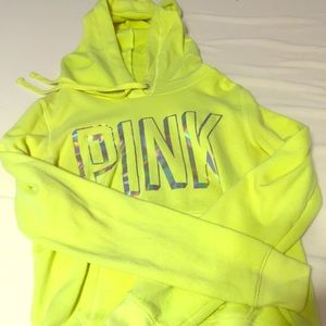 Bright Yellow PINK hoodie!!