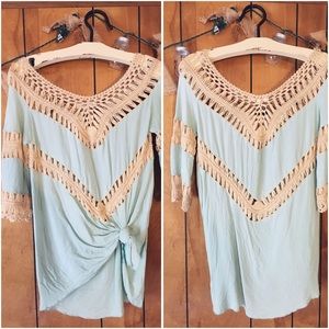Mint Crochet Tunic