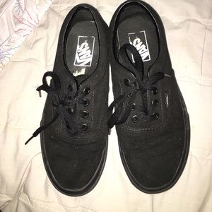 Black on black Vans
