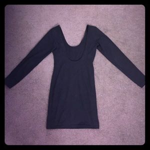 Double U-neck bodycon dress