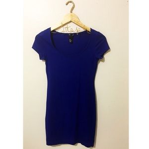 Basic H&M mini dress in cobalt blue