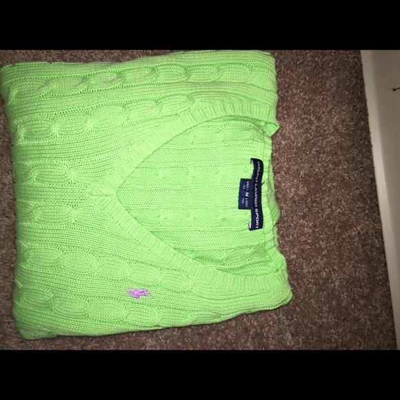 Green cable-knit sweater - Picture 3 of 3