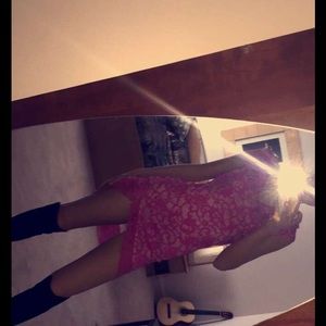 hot pink lace short dress!! Never worn!