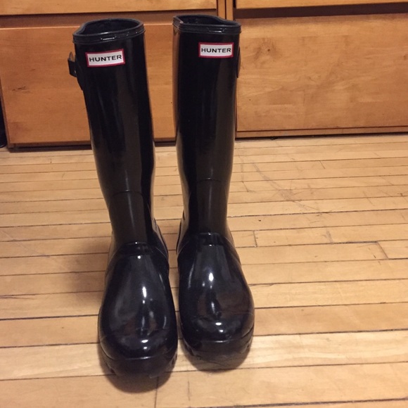 Hunter High Gloss Black Tall Boots