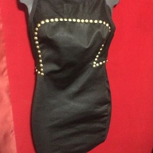 Black and gold dress