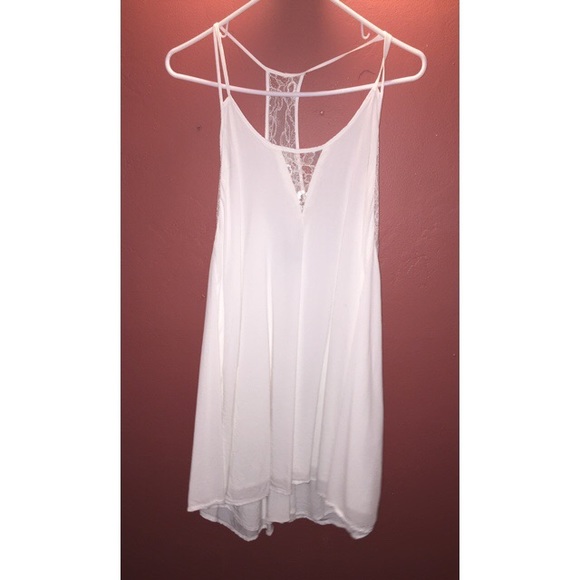 White shift dress