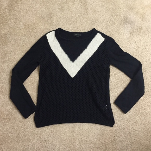 SALE! Black and white mohair sweater