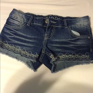 Blue jean shorts
