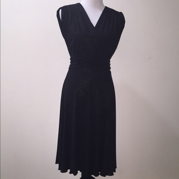 Black & Gold Shiny Dress - Picture 1 of 4