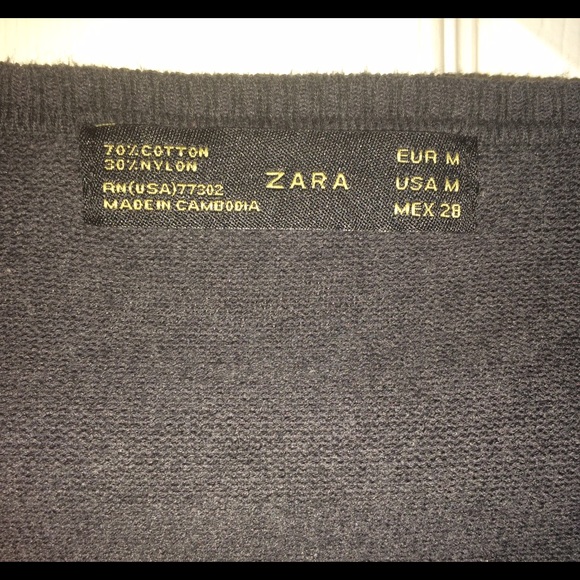 Zara V Neck Grey Sweater - Picture 3 of 3