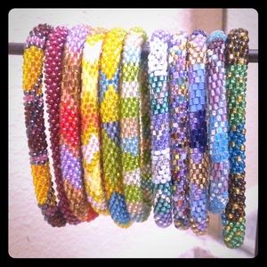 LILY and LAURA Glass Beaded Bracelets