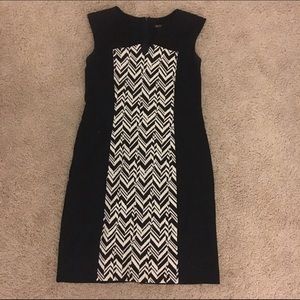Black and white pattern dress