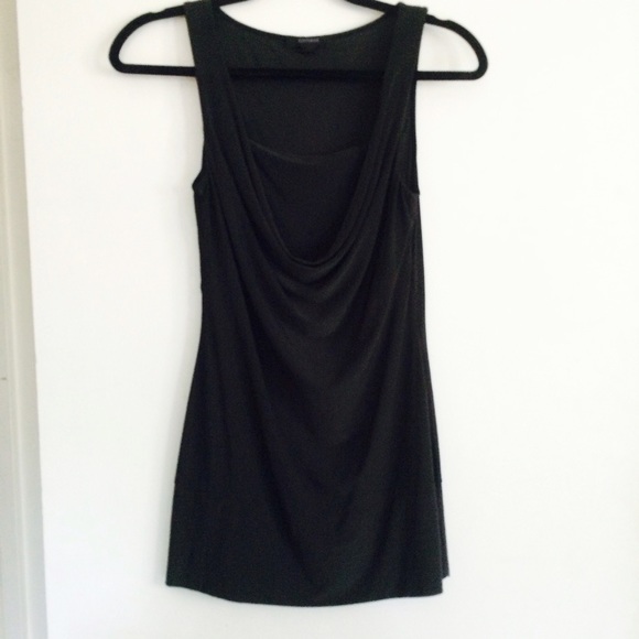 Black Swoop Neck Express Tank, Sz. Small