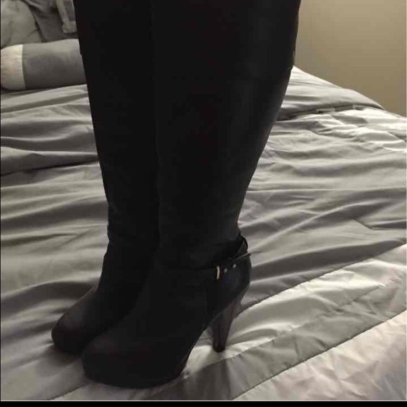 Knee high leather boots