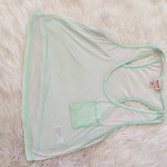 Light green crop top.