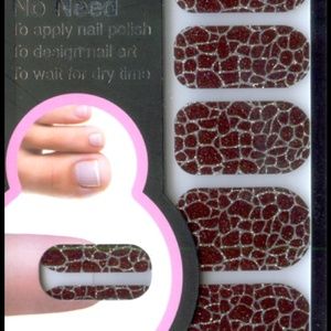 Crackle Burgundy Wine Nail Wraps Stckers Decals