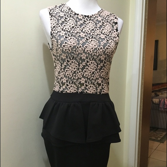Black & Lace Top Dress