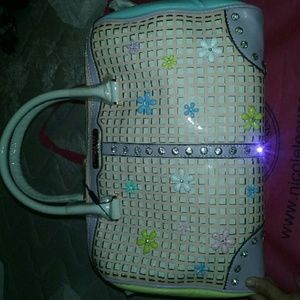SELINA FLORAL PASTEL BOSTON BAG