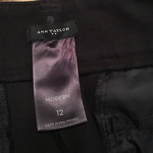 Ann Taylor Modern fit pants with faux leather