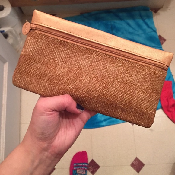 Gold Makeup Bag