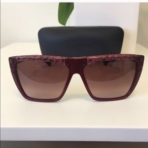 Lanvin Burgundy snakeskin sunglasses
