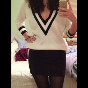 Black and white sweater