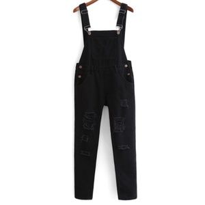 Black overalls