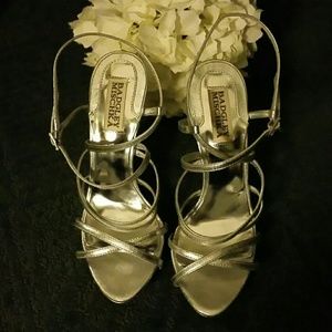 Badgley Mischka Silver Sandals