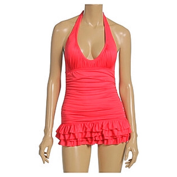 NWT Juicy Couture Miss Softee Halter Swimdress M