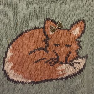 Fuzzy fox sweater