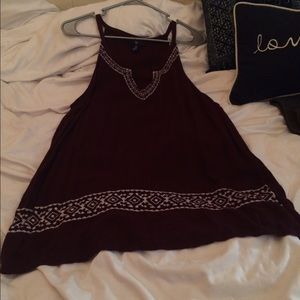 Breezy maroon gap tank top