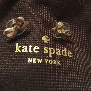 Kate spade mini gold bow earrings