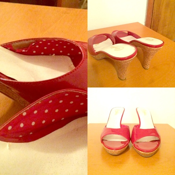 Red Kitten Heels by Candie's
