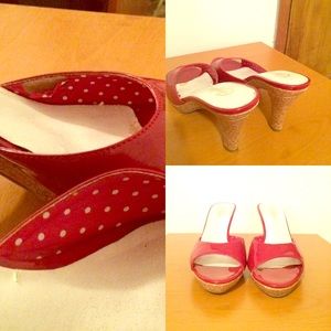 Red Kitten Heels by Candie's